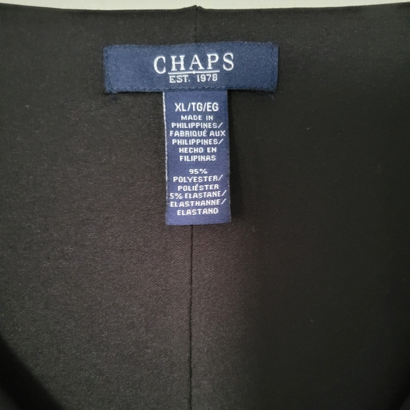 CHAPS COLORBLOCK BLACK DRESS - Picture 2 of 3